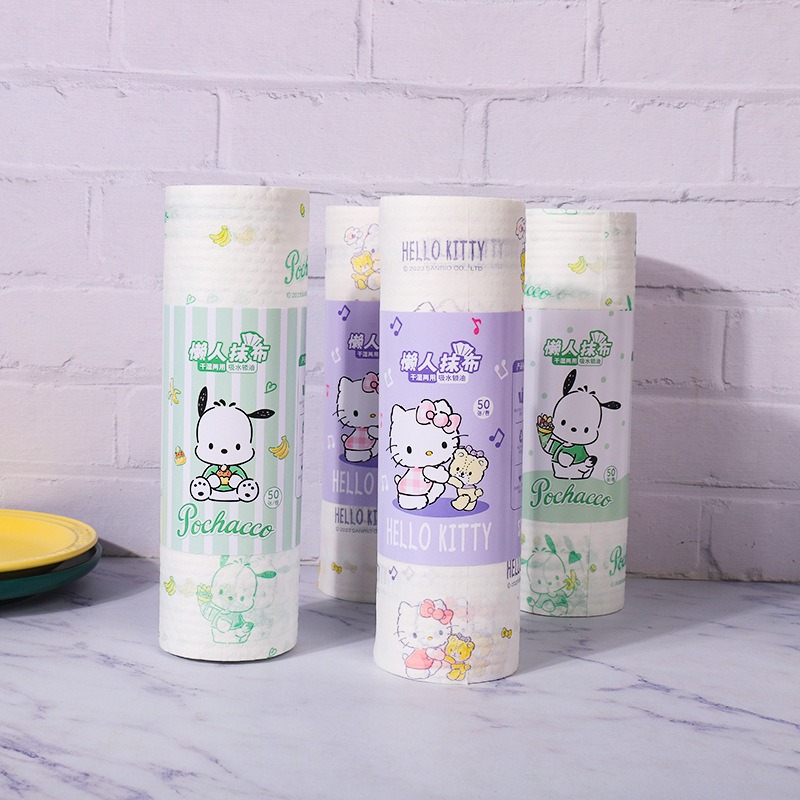 Home Edit Bathroom - 3pcs Hello Kitty Dishcloths Cartoon Home