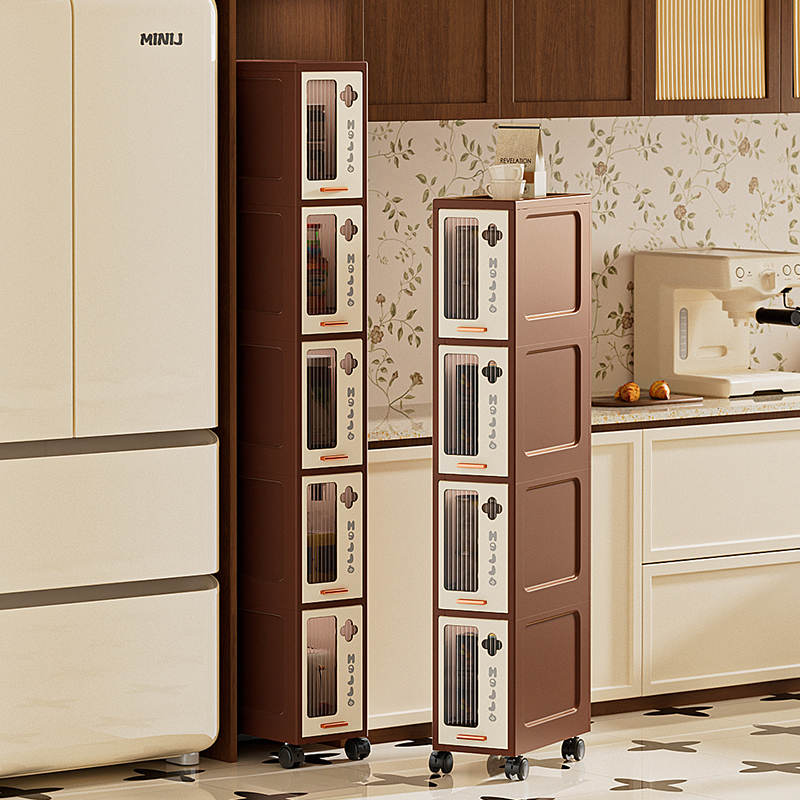 Home Goods Bathroom Cabinets - 15/20cm Slim Vintage Storage Cart, Mobile