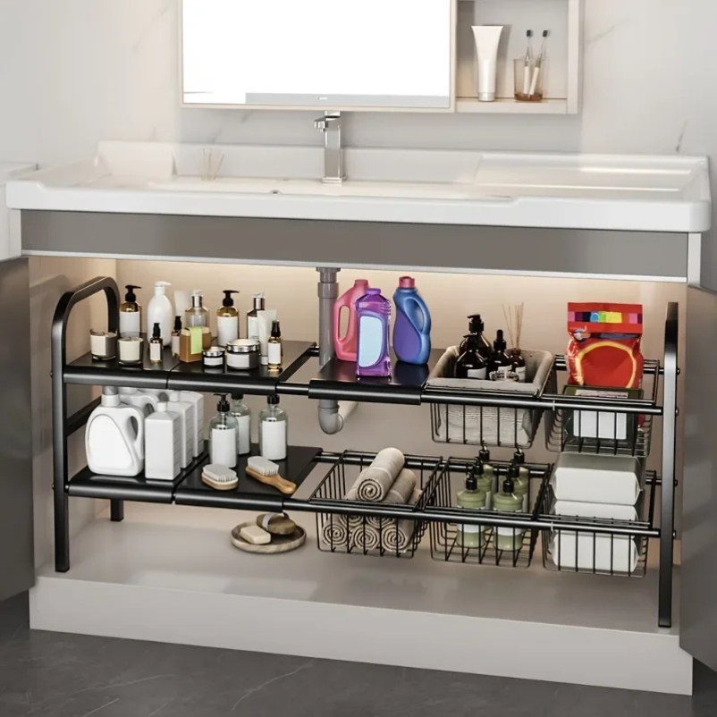 Home Goods Bathroom Cabinets - 1 Set Multi-Use Kitchen Under Bathroom