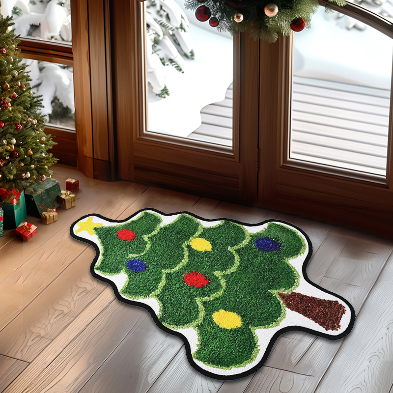 1pc Christmas Tree Shape Carpe - Home Bathroom Pic avaliação e preço