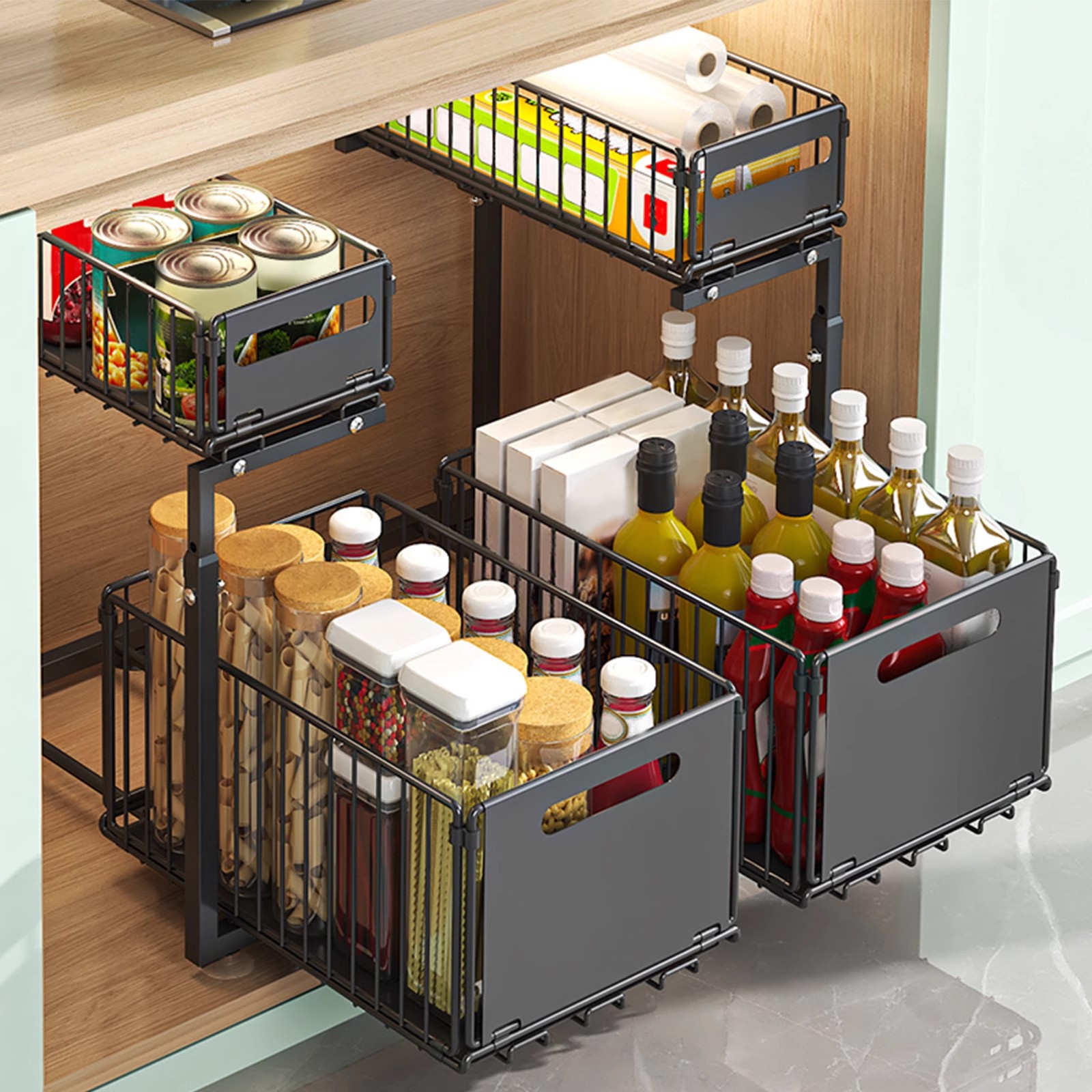 Height Adjustable 2-Tier Cabin - Home Goods Bathroom Cabinets avaliação e preço