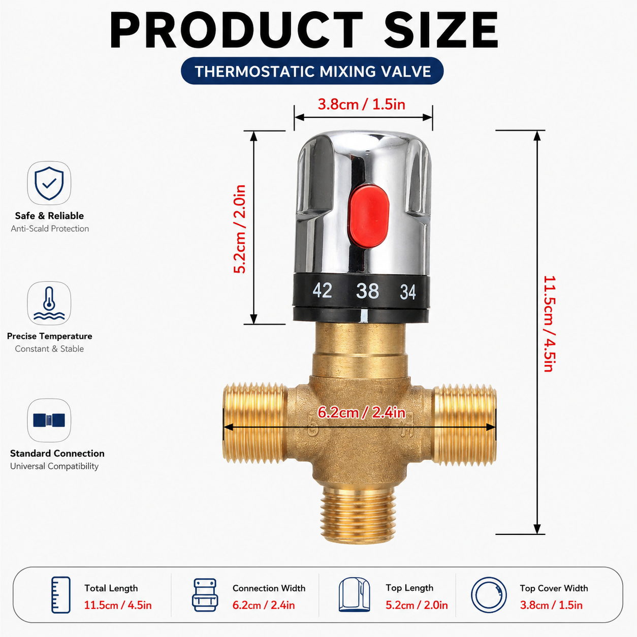 Thermostatic Mixing Valve Bras - Home Hardware Bathroom Faucets avaliação e preço