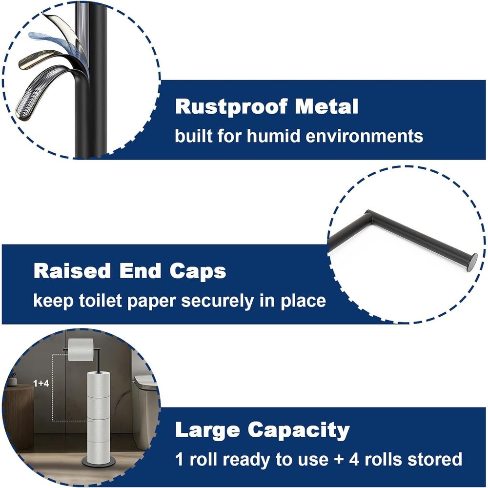 Toilet Paper Holder Stand with - Toilet Paper Holder avaliação e preço