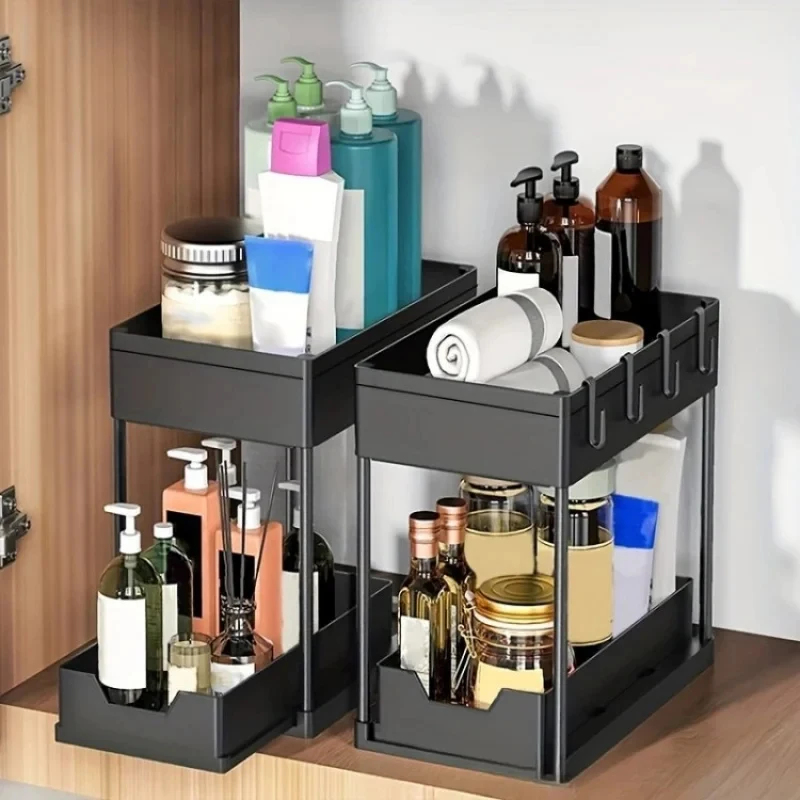 2 Tier Under Sink Sliding Orga - Home Goods Bathroom Cabinets avaliação e preço