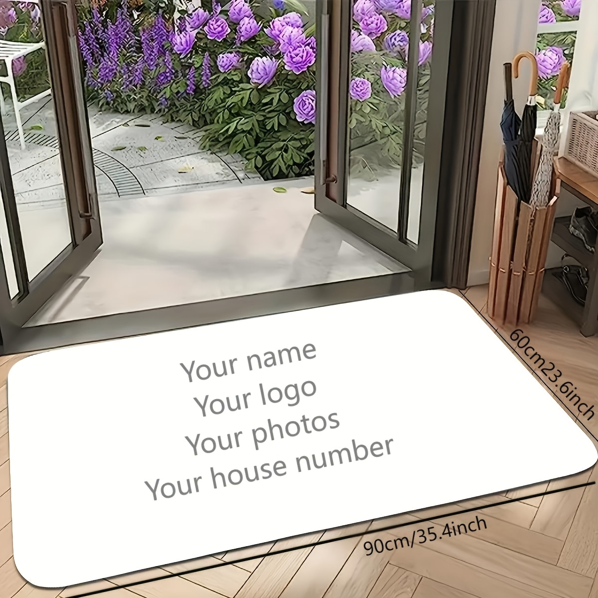 Customizable DIY Mat Entrance  - Home Bathroom Name avaliação e preço