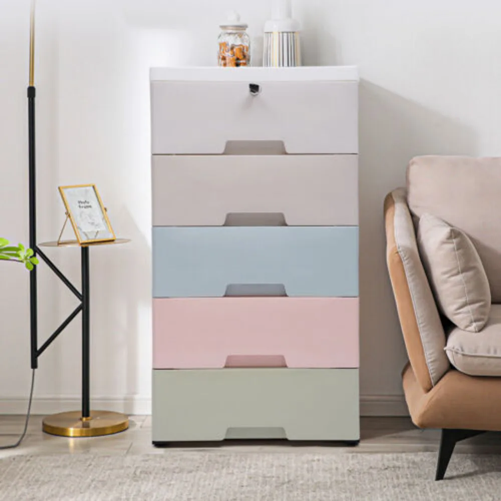 5-Drawer Plastic Storage Cabin - Home Goods Bathroom Cabinets avaliação e preço