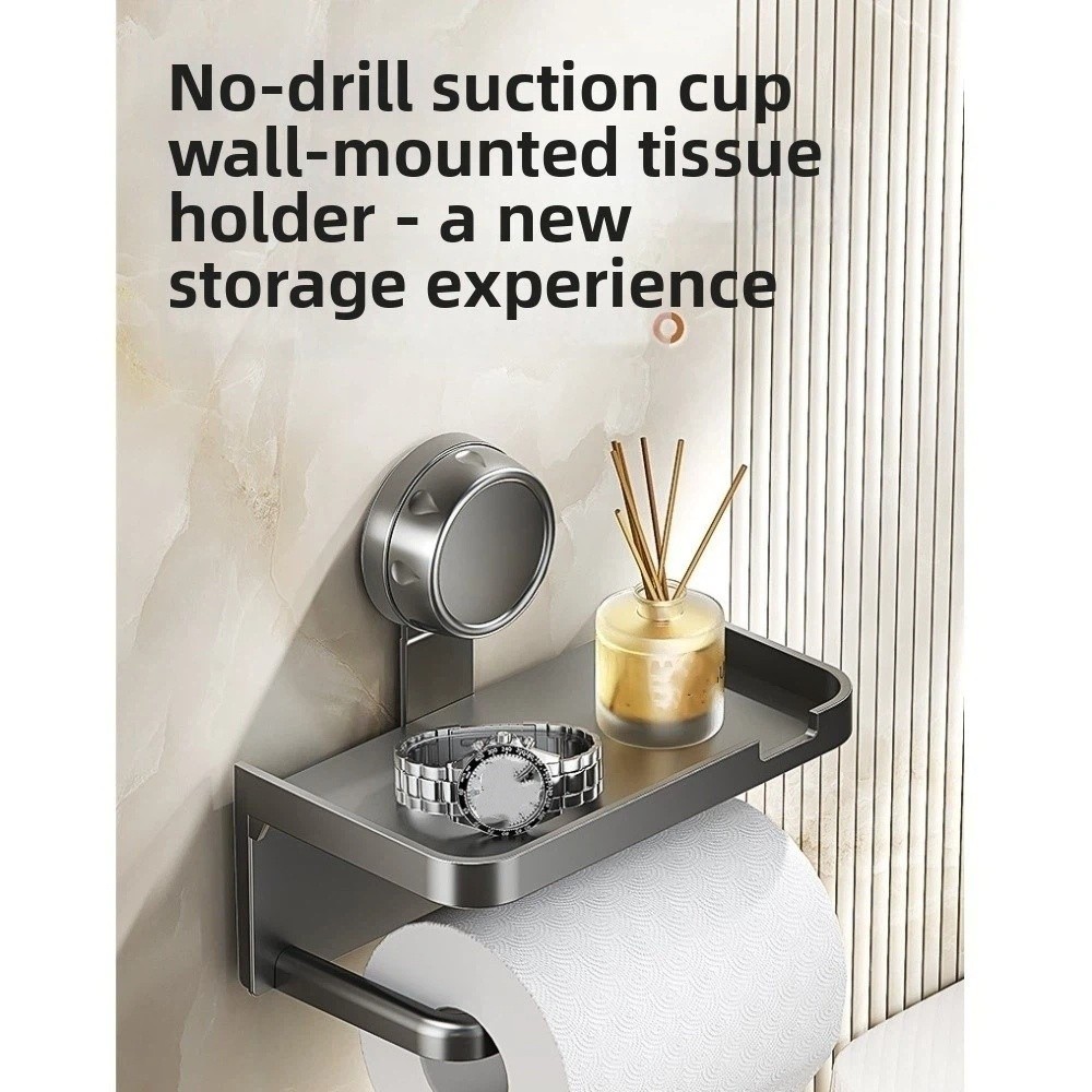 Suction Cup Bathroom Paper Hol - Toilet Paper Holder avaliação e preço