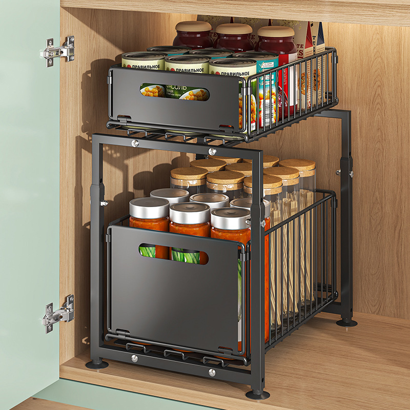 2 Tier Slide Out Cabinet Organ - Home Goods Bathroom Cabinets avaliação e preço
