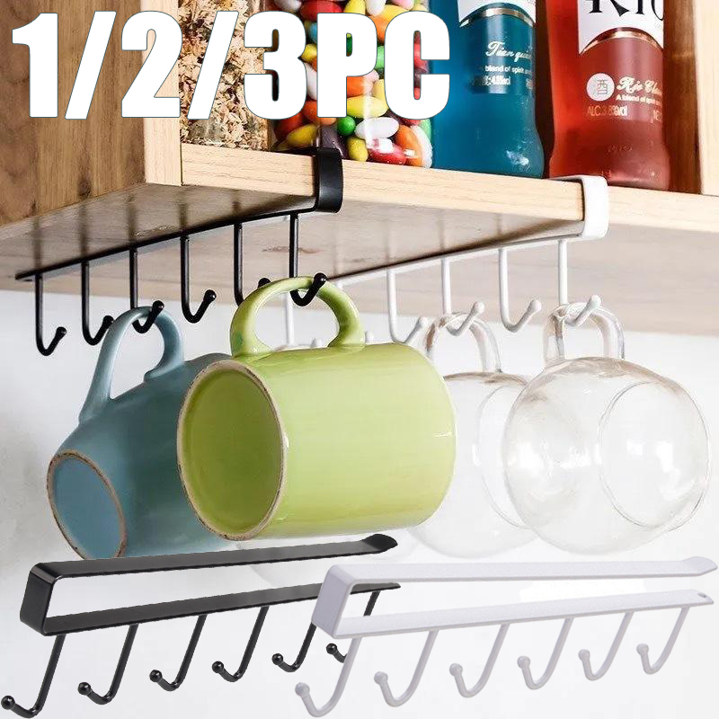 1/2/3PC 6 Hooks Kitchen Cabine - Home Goods Bathroom Cabinets avaliação e preço