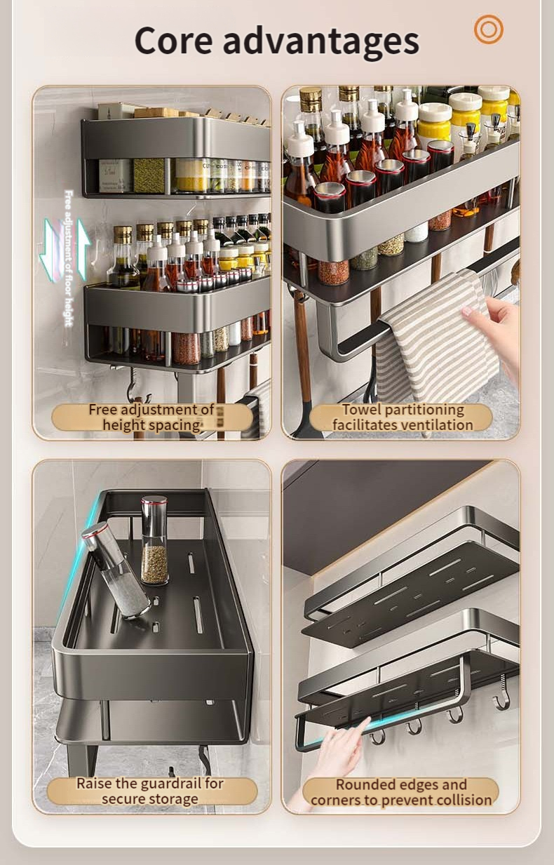 Aluminum Kitchen Rack Kitchen  - Home Goods Bathroom Cabinets avaliação e preço