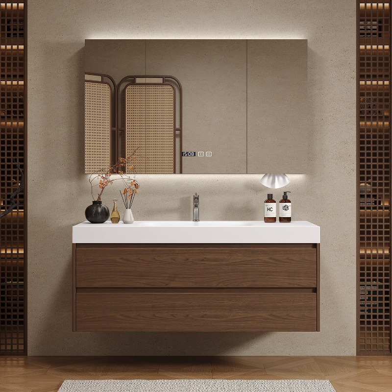 Wooden Partitions Bathroom Cab - Home Bathroom Vanity Combo avaliação e preço