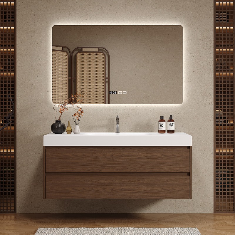 Wooden Partitions Bathroom Cab - Home Bathroom Vanity Combo avaliação e preço