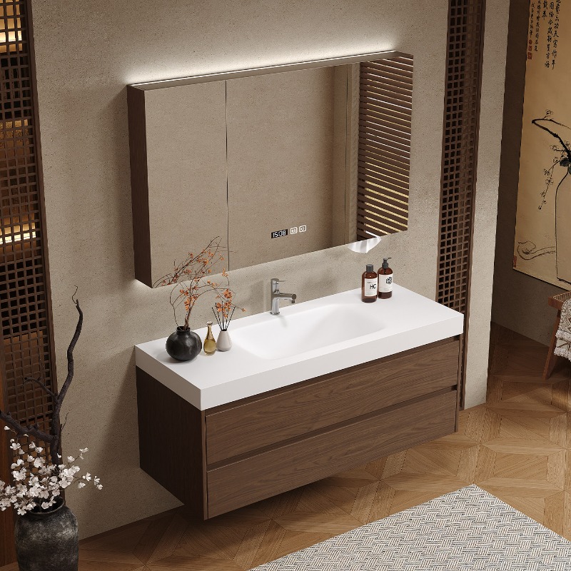 Wooden Partitions Bathroom Cab - Home Bathroom Vanity Combo avaliação e preço
