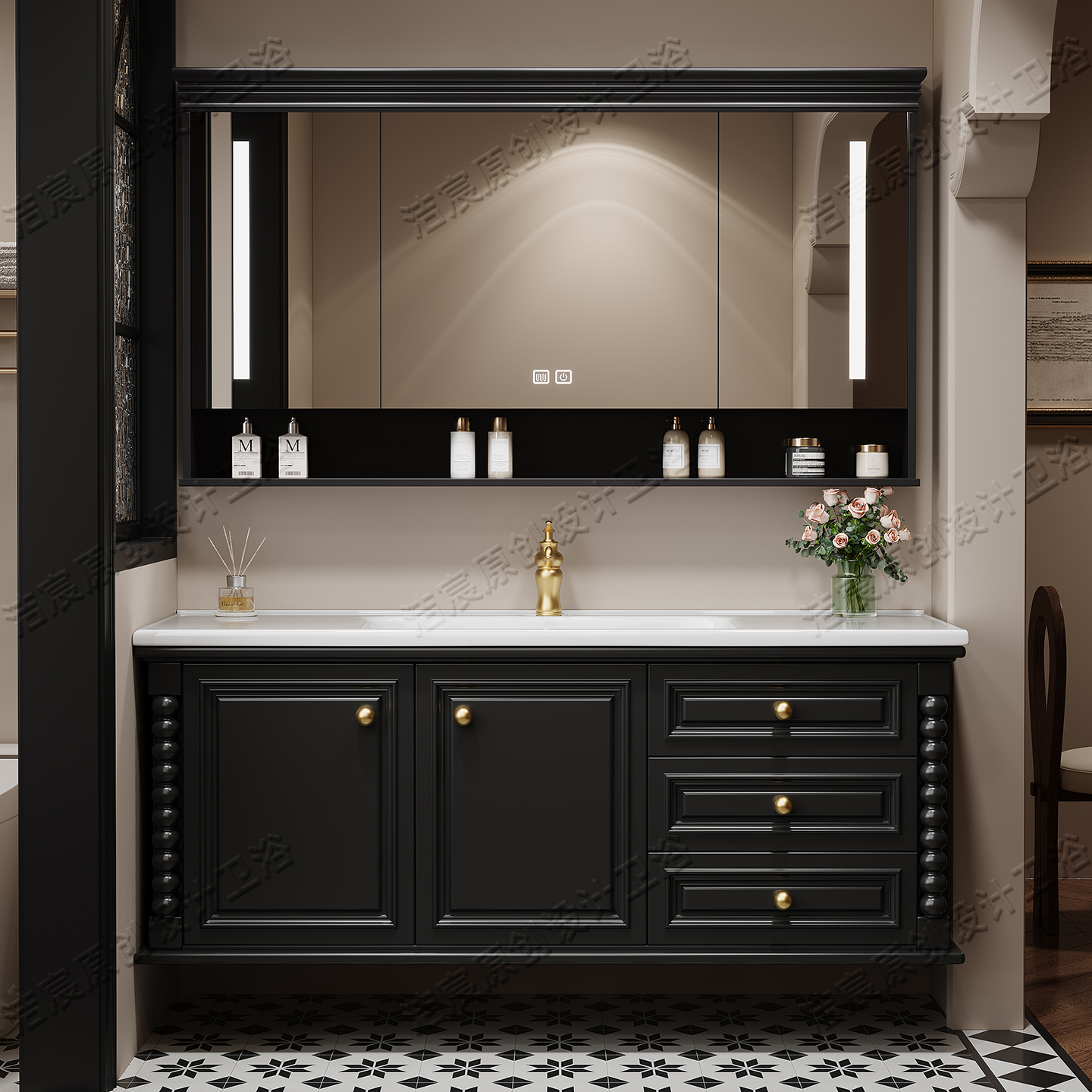 Storage Drawers Cupboard Toile - Home Bathroom Vanity Combo avaliação e preço