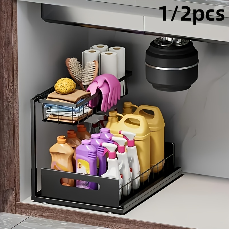 Pull-Out Under Sink Organizer, - Home Goods Bathroom Cabinets avaliação e preço
