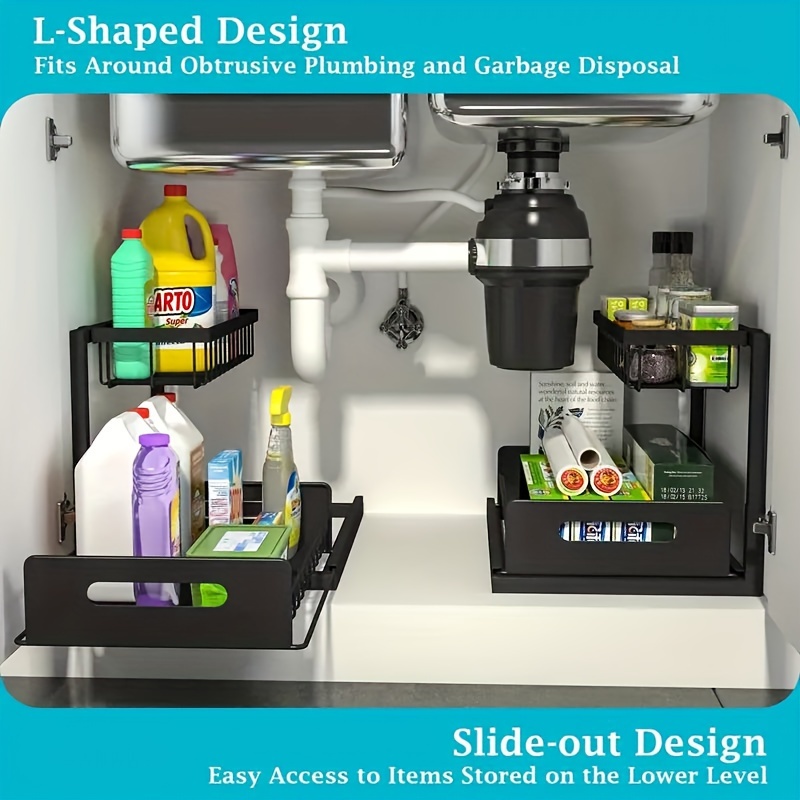 Pull-Out Under Sink Organizer, - Home Goods Bathroom Cabinets avaliação e preço