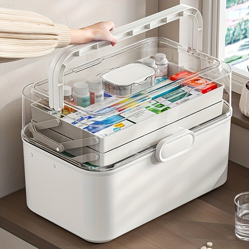 Large Capacity Clear Lid Medic - Home Goods Bathroom Cabinets avaliação e preço