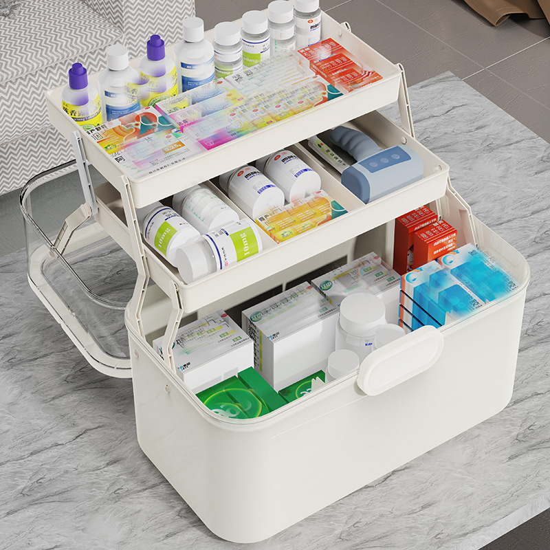 Large Capacity Clear Lid Medic - Home Goods Bathroom Cabinets avaliação e preço