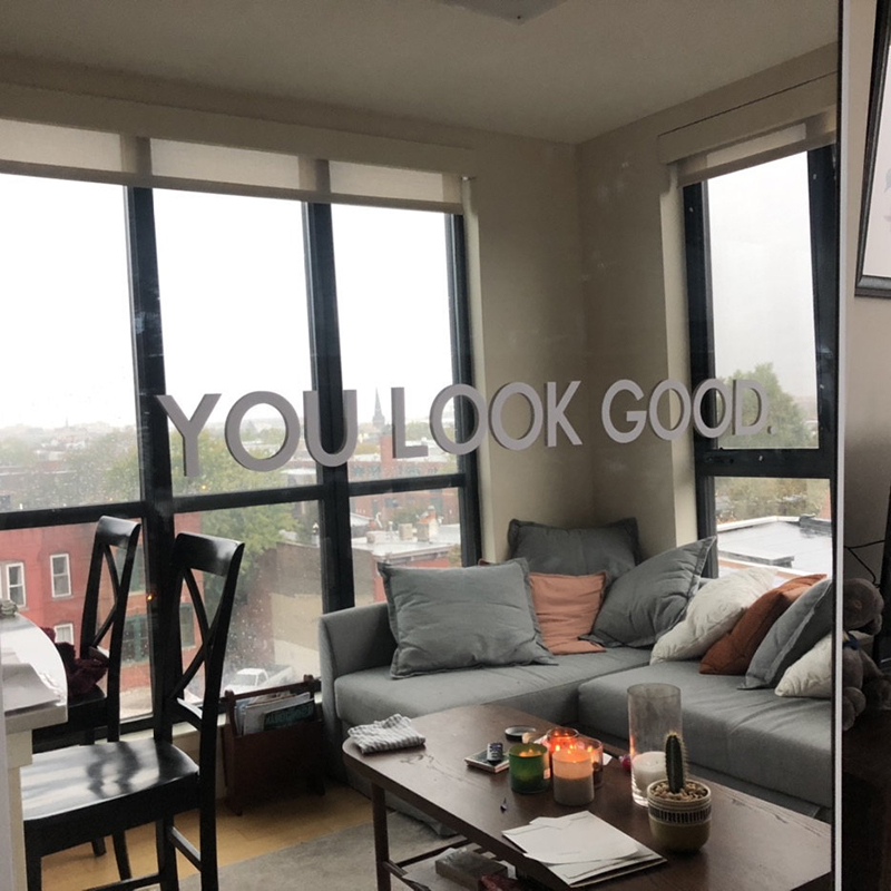 You Look Good Mirror Wall Stic - Home Goods Bathroom Cabinets avaliação e preço
