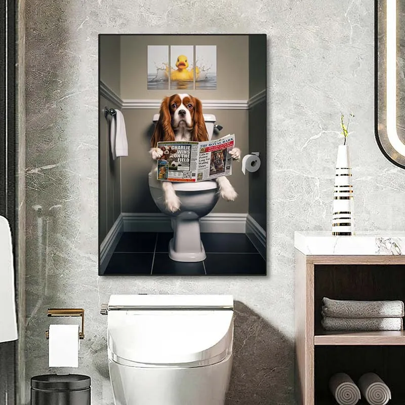 Funny Animal Wall Art Poster P - Home Bathroom Pic avaliação e preço